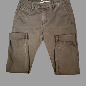 Distressed 98% cotton‎ 28 mos mosh army green dress pant with ankle cuff